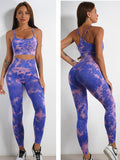 Tie Dye Activewear Set for Women | Colorful Gym Workout Outfit