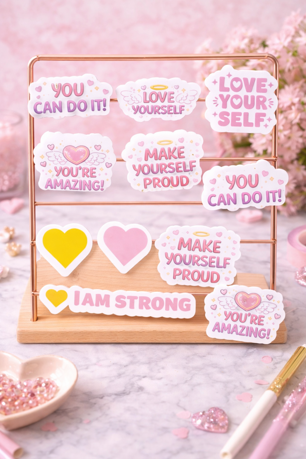 Affirmation Sticker Pack (11 Pack) | Self Love Motivational Aesthetic Stickers