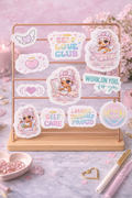 AngelFit Self Care Sticker Pack (13 Pack) | Cute Aesthetic Wellness Stickers