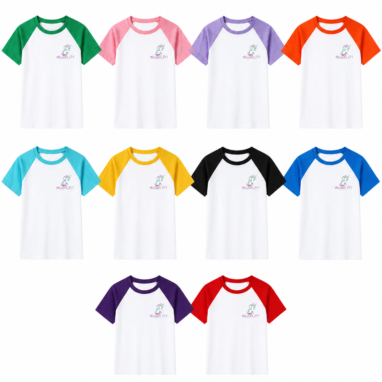AngelFit Logo Cotton T-Shirt for Women | Casual Fitness Graphic Tee
