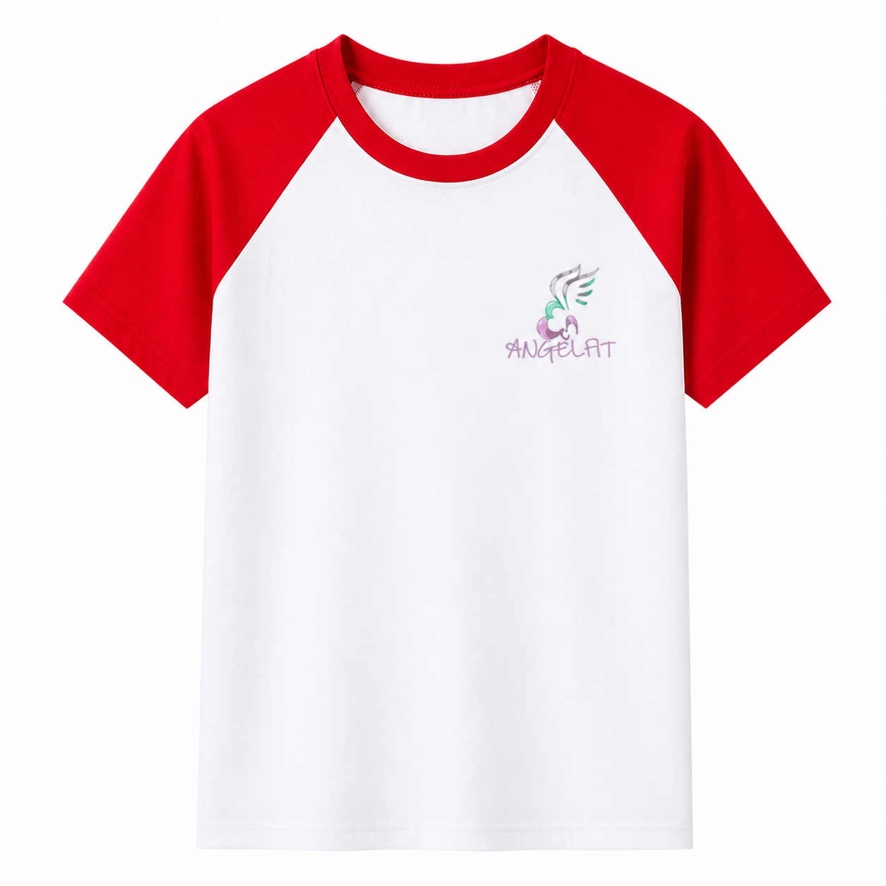 AngelFit Logo Cotton T-Shirt for Women | Casual Fitness Graphic Tee