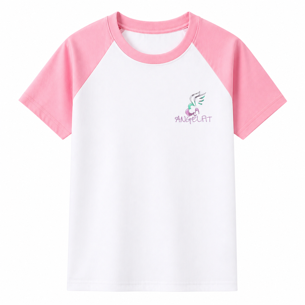AngelFit Logo Cotton T-Shirt for Women | Casual Fitness Graphic Tee