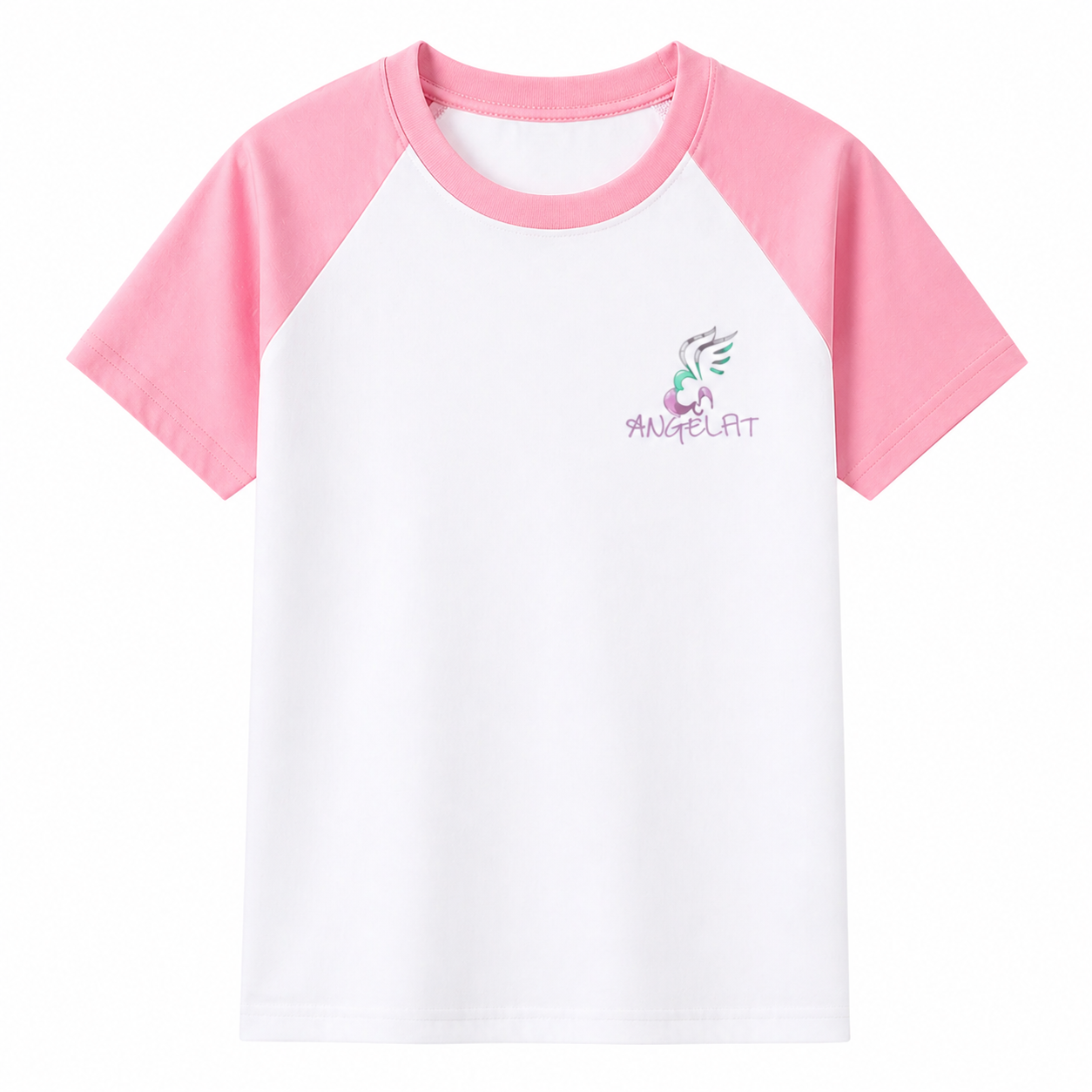 AngelFit Logo Cotton T-Shirt for Women | Casual Fitness Graphic Tee