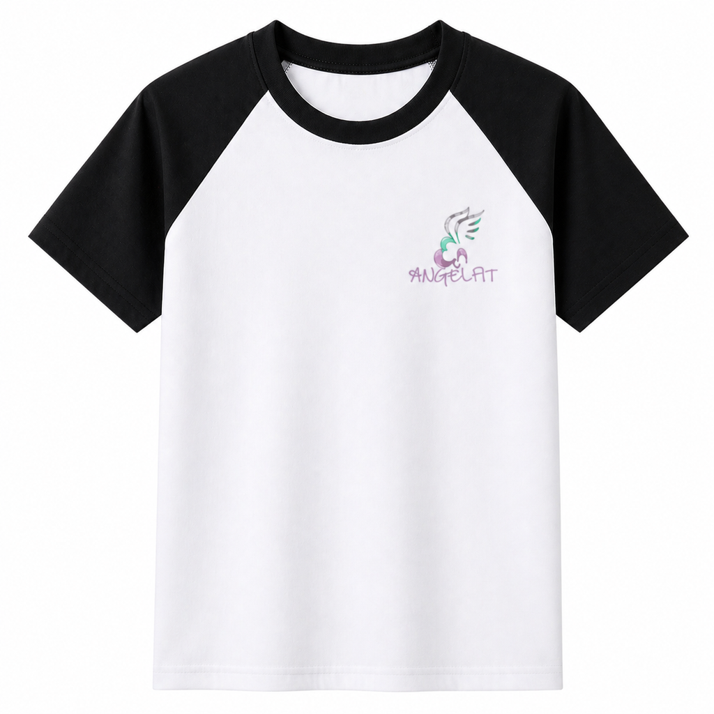 AngelFit Logo Cotton T-Shirt for Women | Casual Fitness Graphic Tee