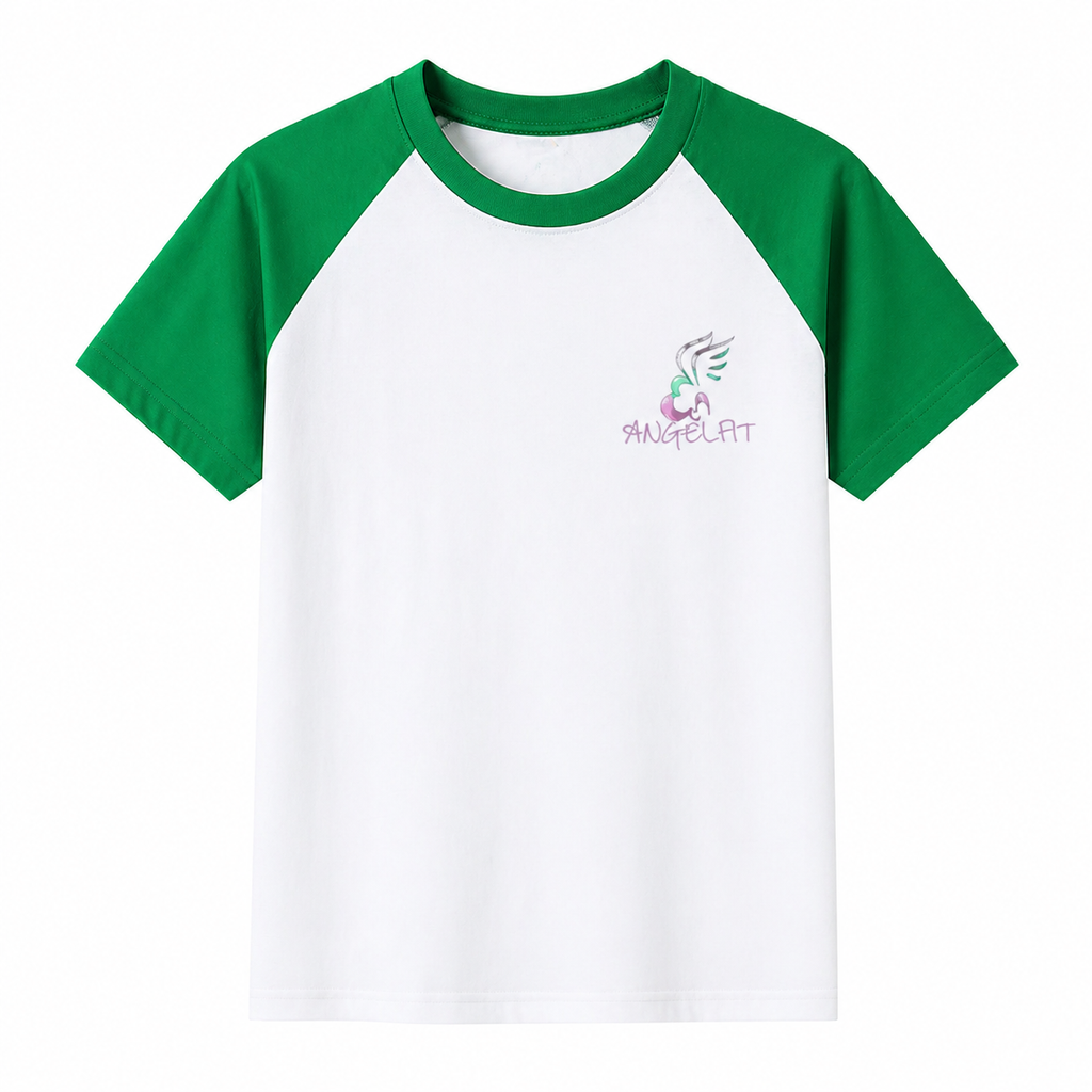 AngelFit Logo Cotton T-Shirt for Women | Casual Fitness Graphic Tee