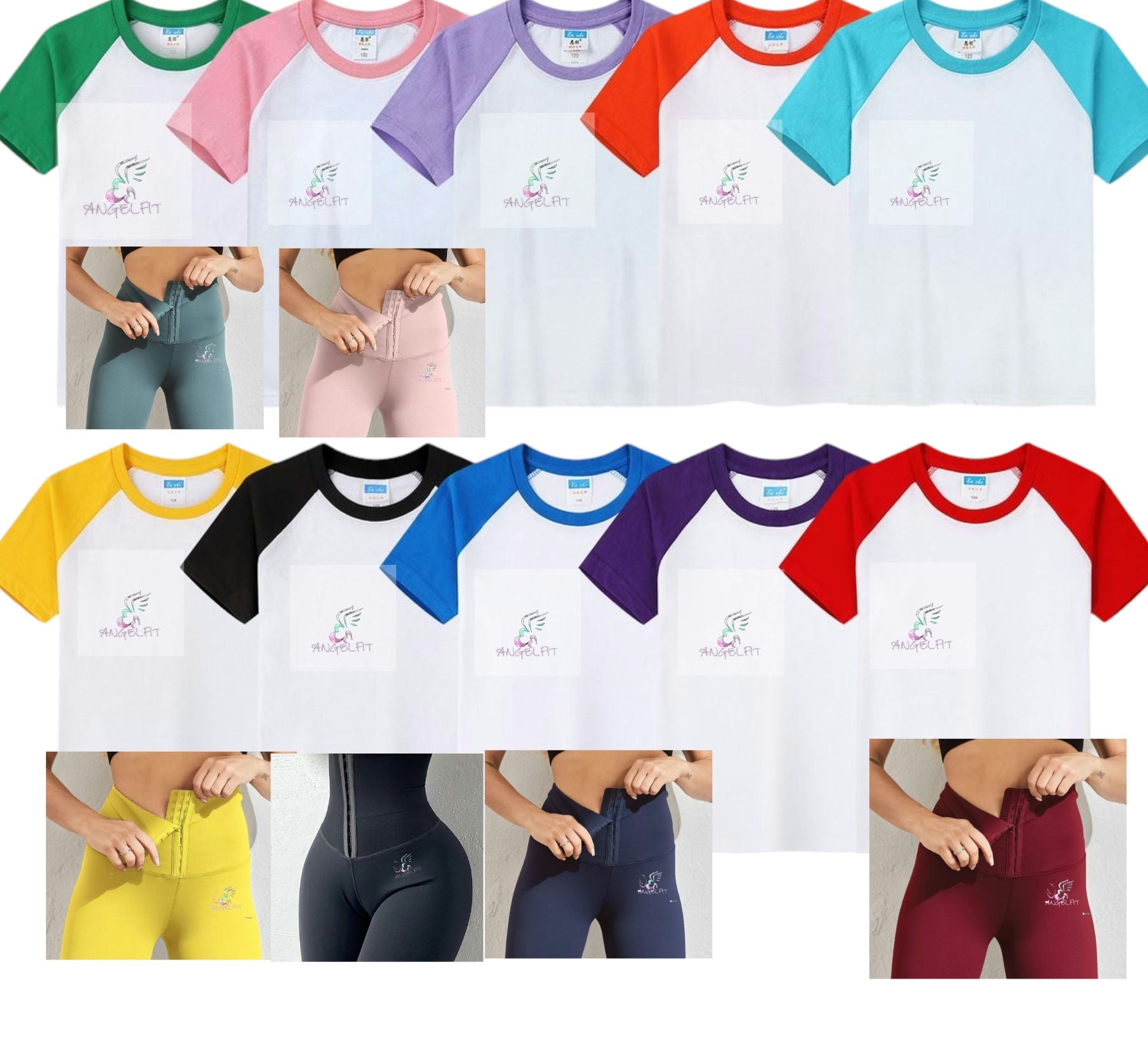 AngelFit Logo Cotton T-Shirt for Women | Casual Fitness Graphic Tee