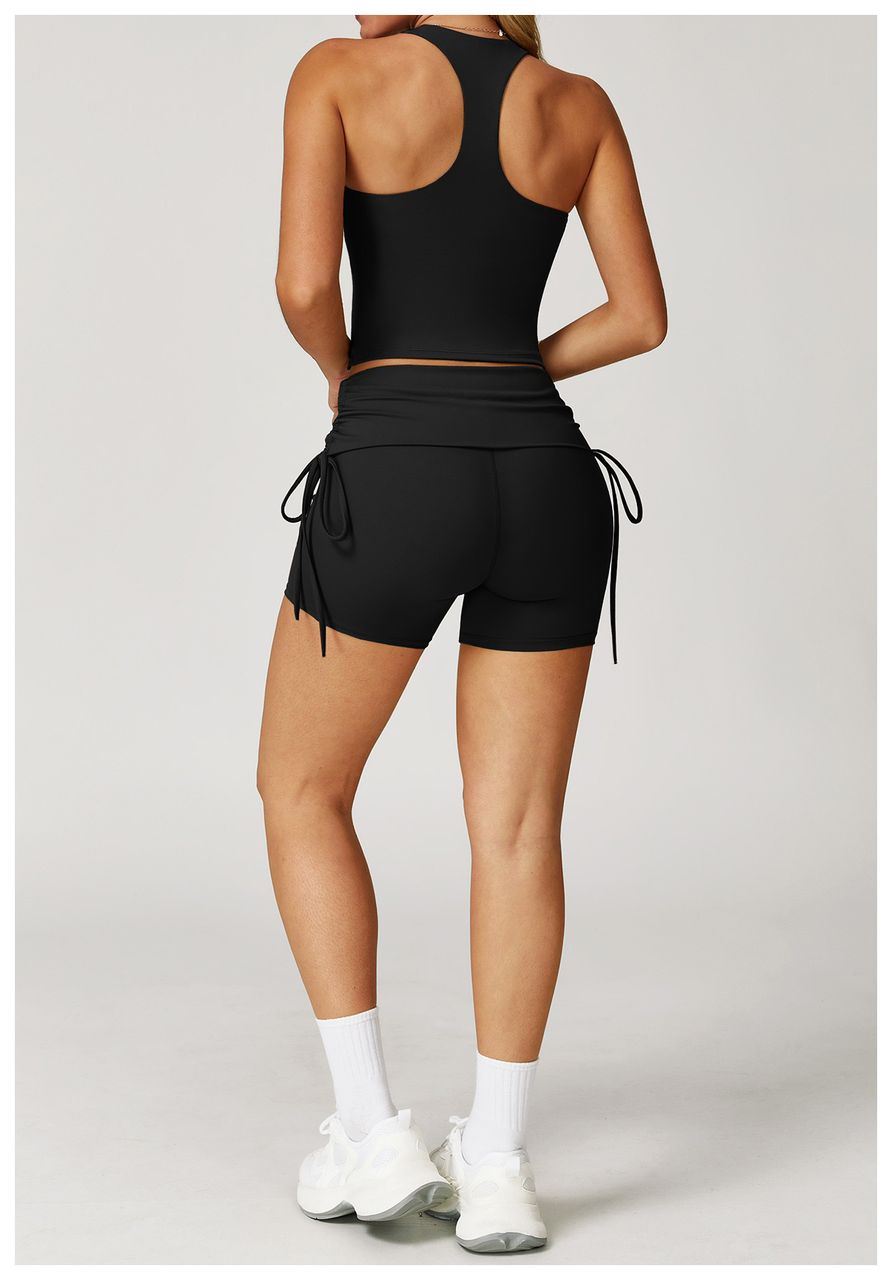 Black Activewear Set for Women | Midnight Angel Gym Workout Outfit
